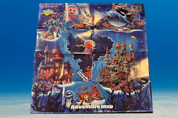 Adventure map poster fully unfolded