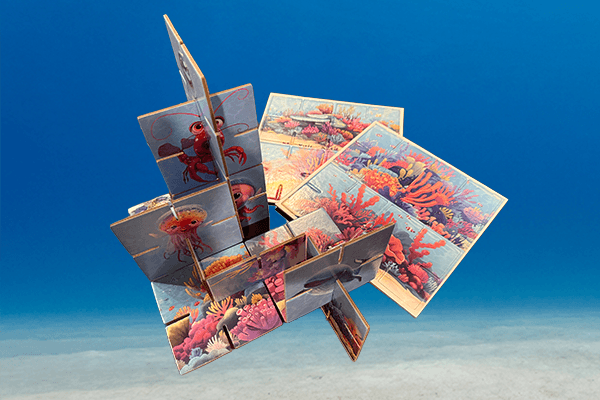 3D wooden puzzle alternate angle